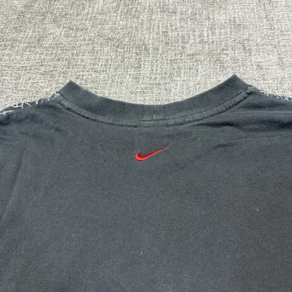 Nike LeBron James T‎ Shirt Men's XXL Blueprint Shoe Sketch Black Fit Dry